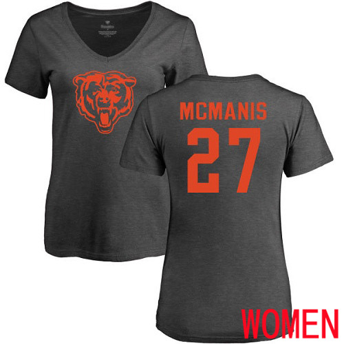 Chicago Bears Ash Women Sherrick McManis One Color NFL Football #27 T Shirt